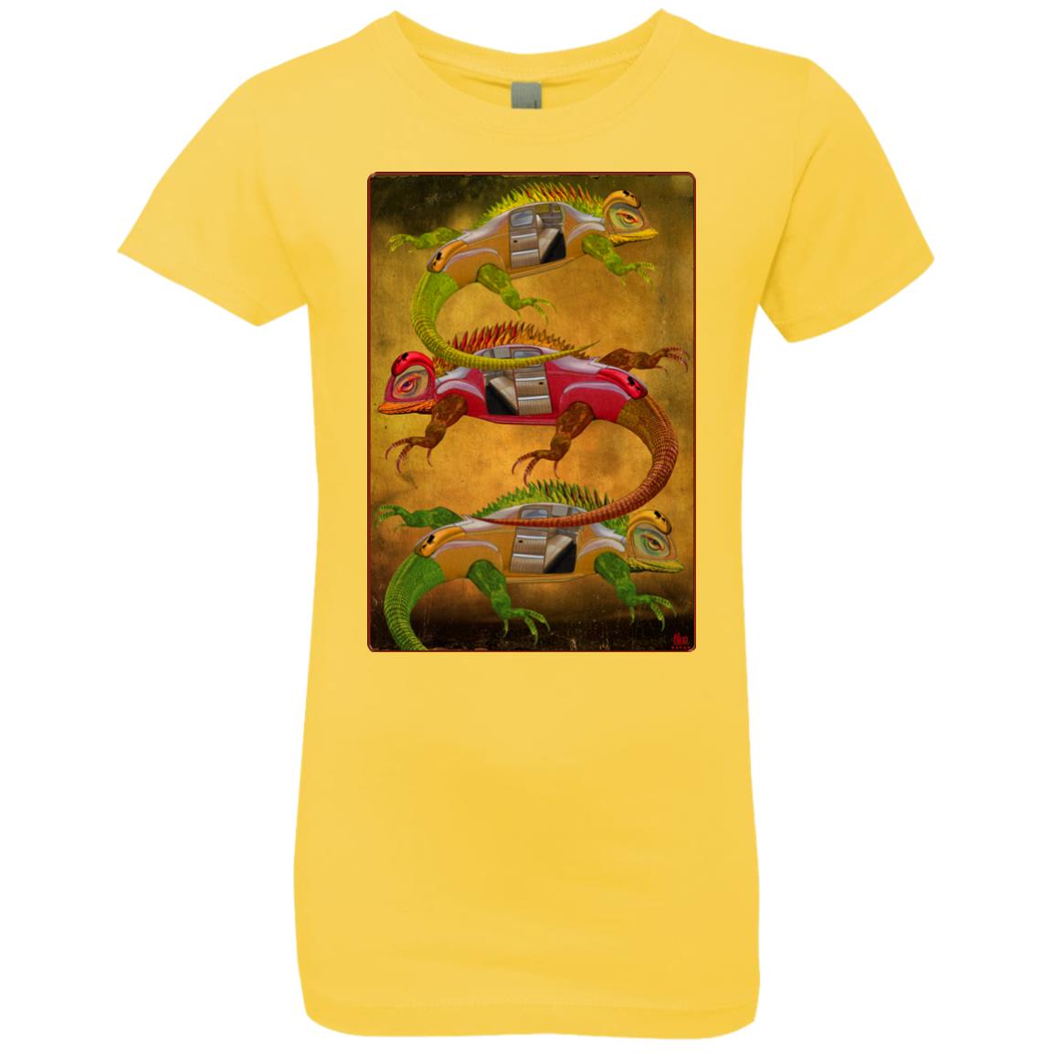 Uber Lizards - Girl's Premium Cotton T-Shirt