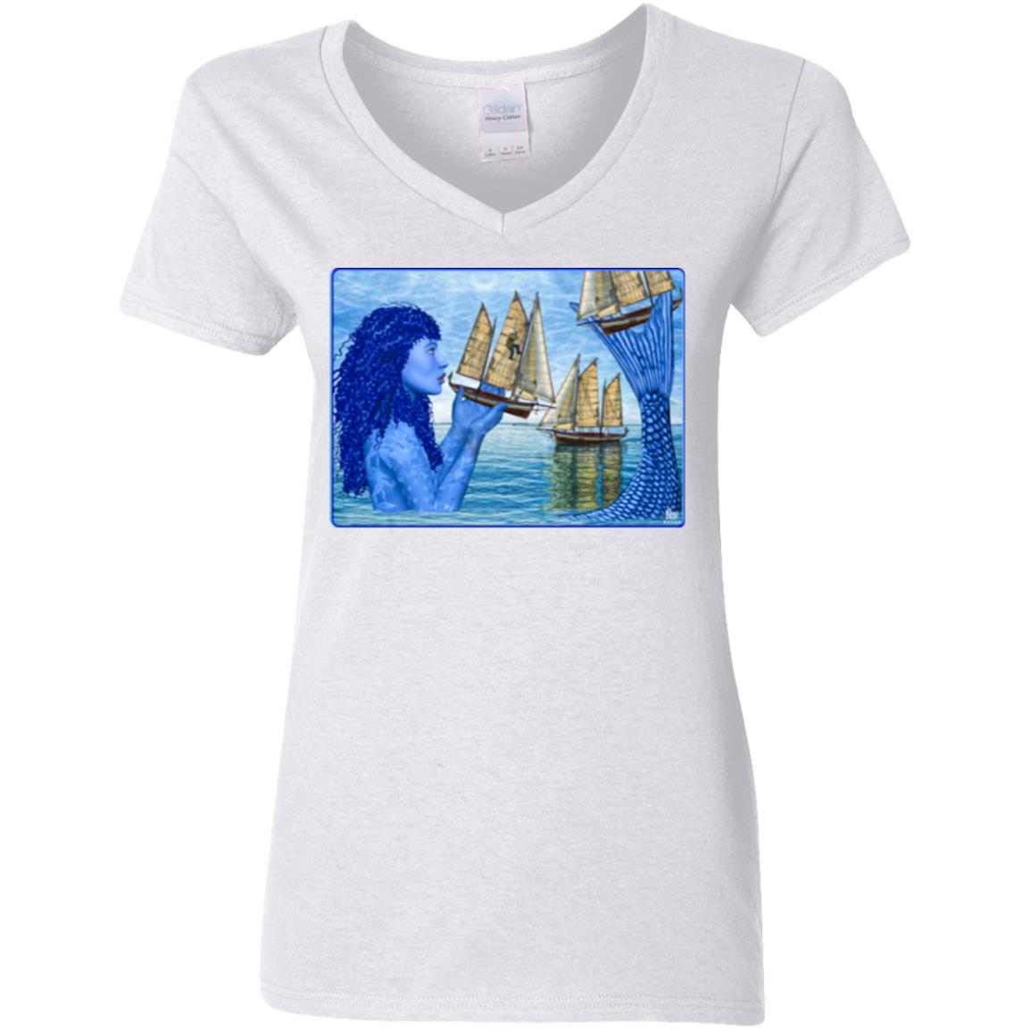I Saw Three Ships - Women's V-Neck T Shirt