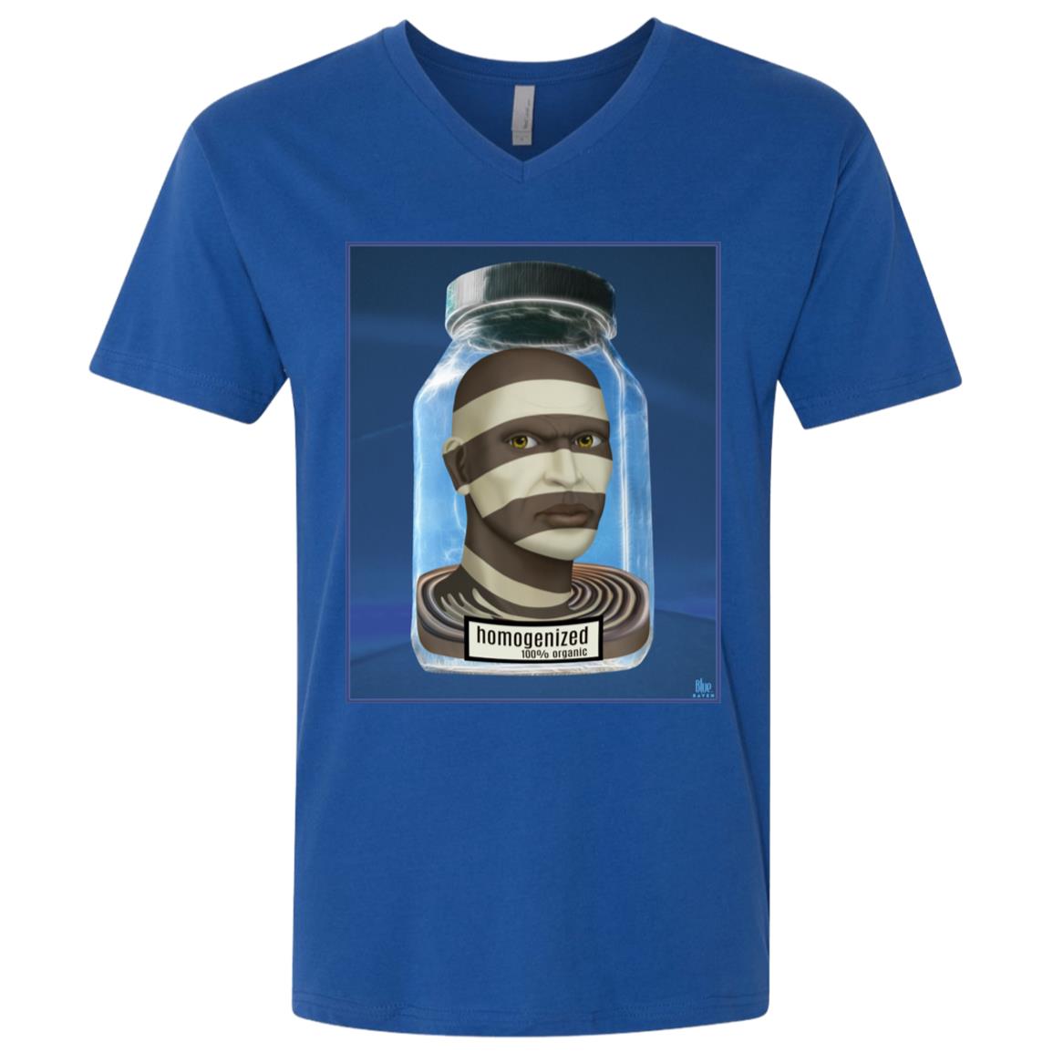 Homogenized - Blue - Men's Premium V-Neck T-Shirt