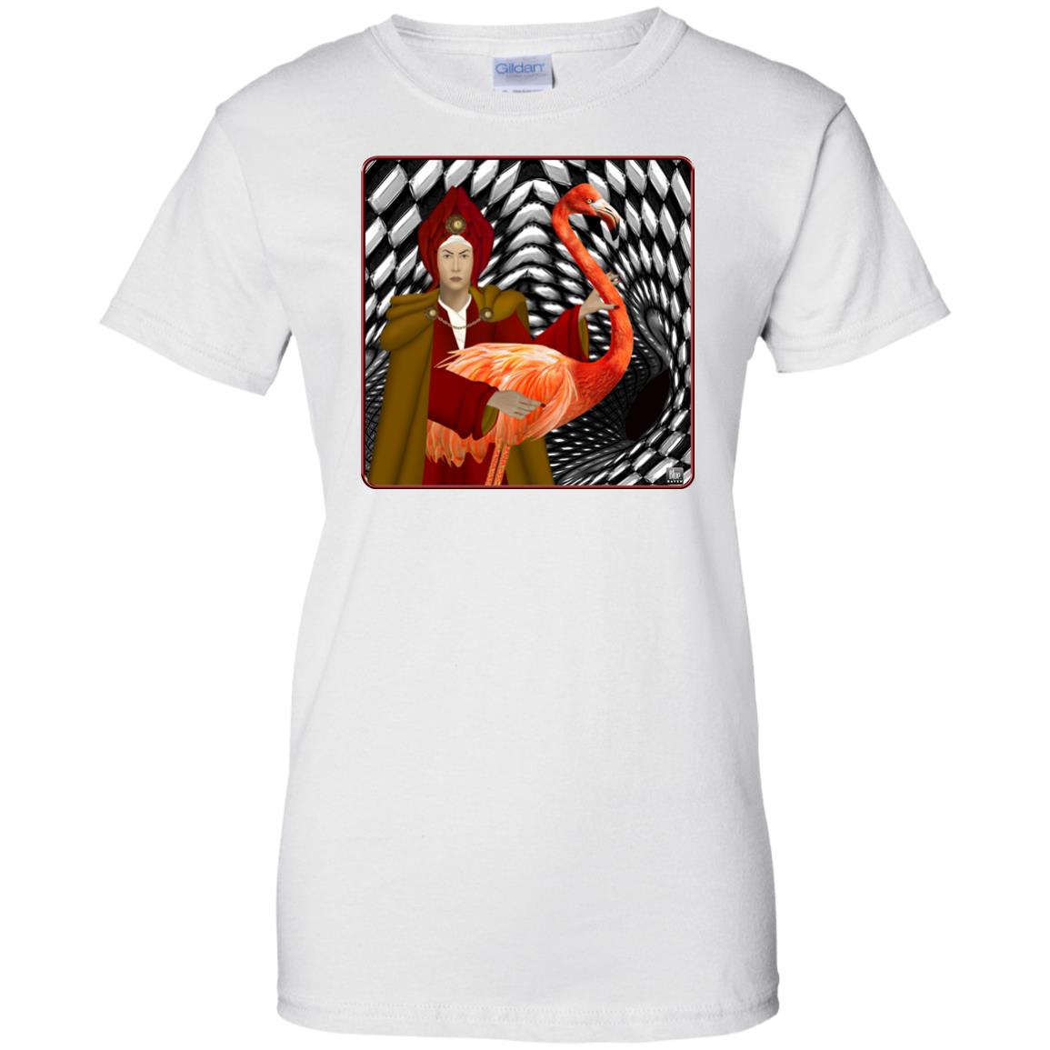 THE RED QUEEN with the flamingo - Women's Relaxed Fit T-Shirt