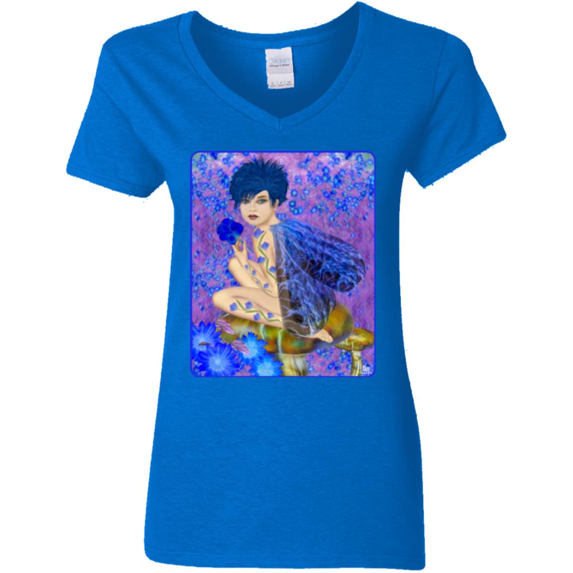 Blue Fairy - Women's V-Neck T Shirt