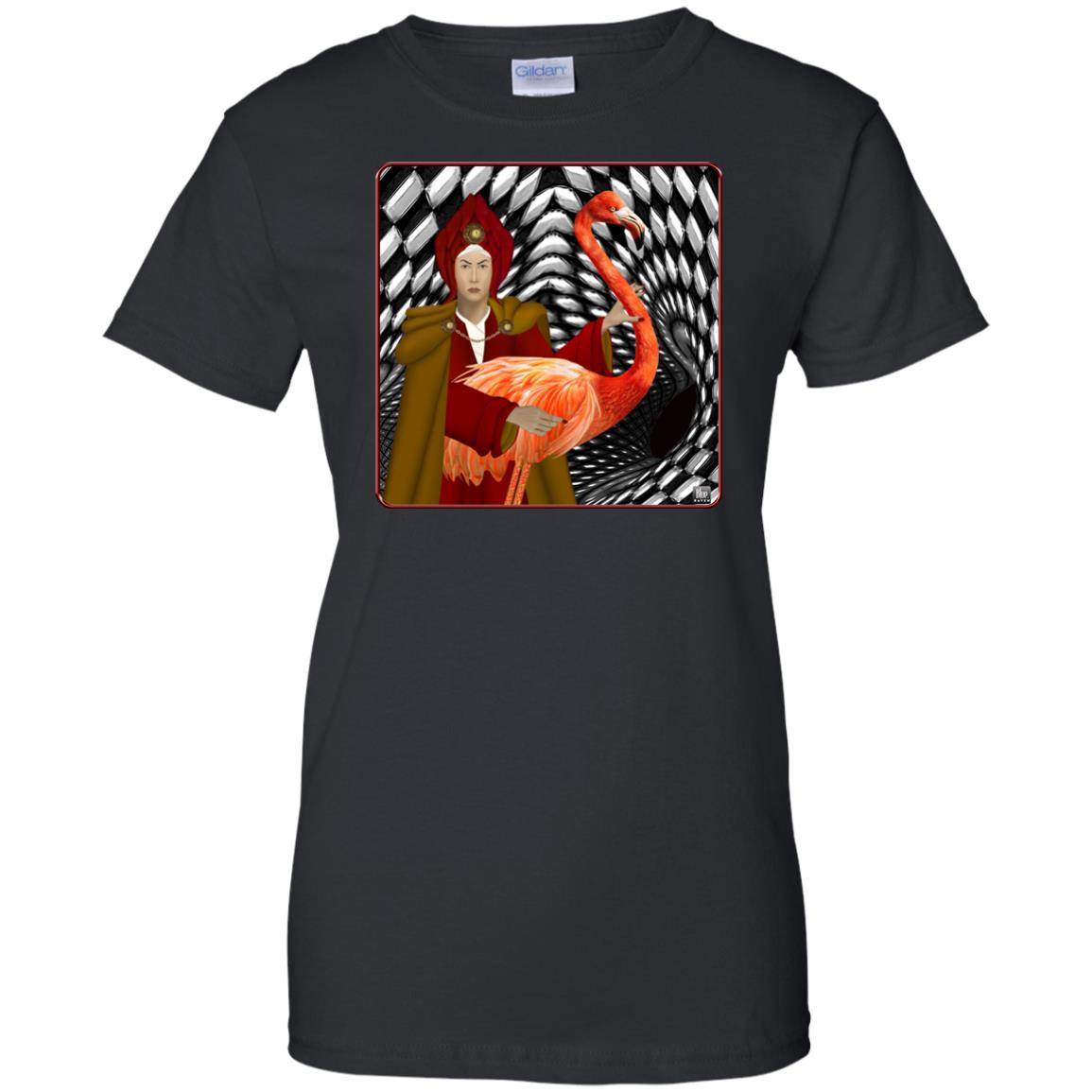THE RED QUEEN with the flamingo - Women's Relaxed Fit T-Shirt