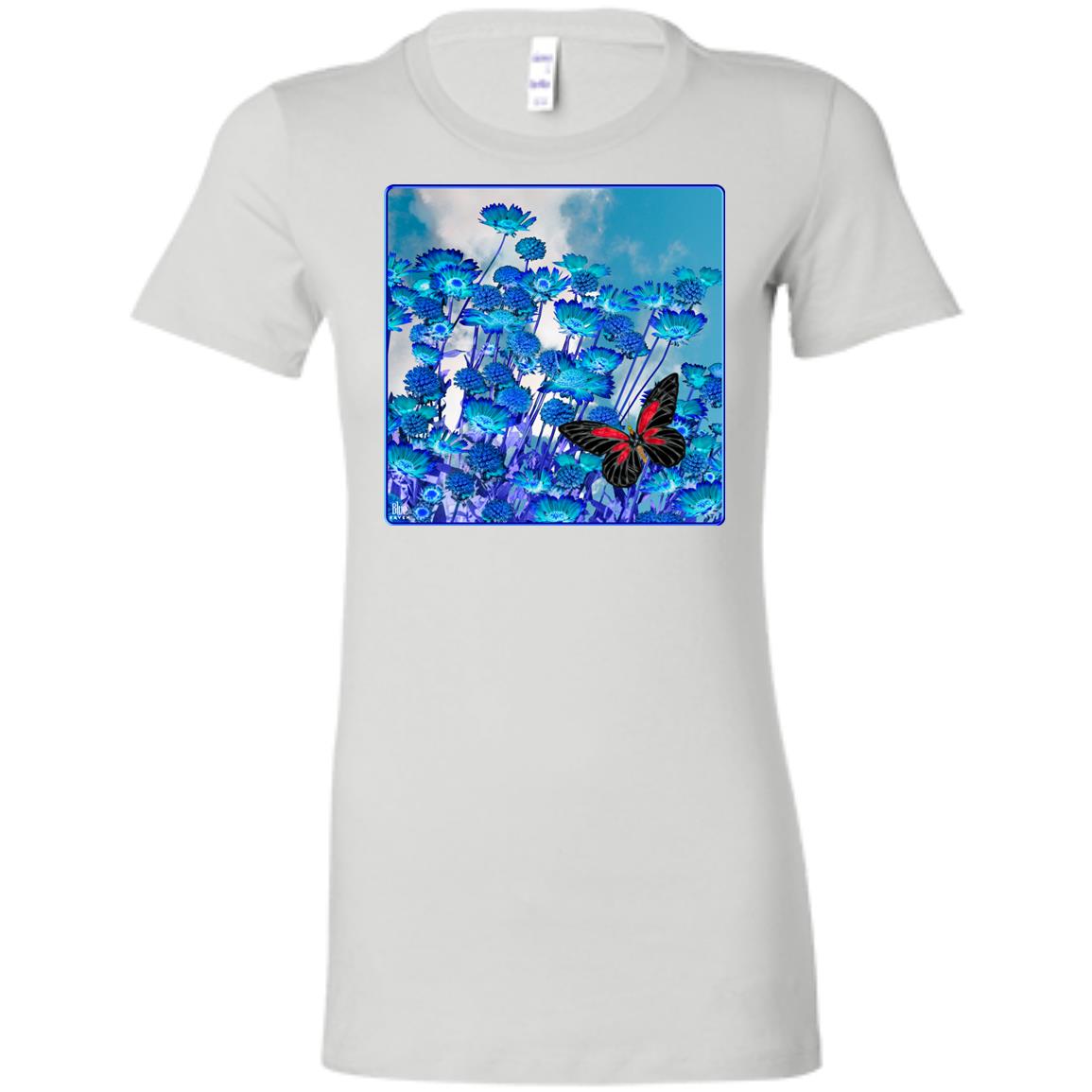 Blue Daisies - Women's Fitted T-Shirt