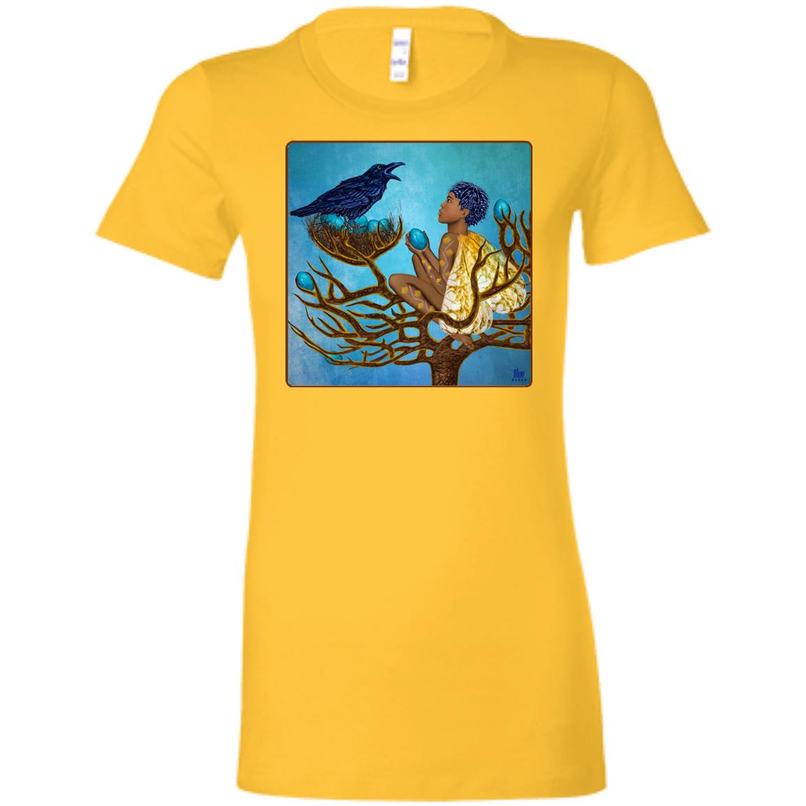 The blue raven's friend - Women's Fitted T-Shirt