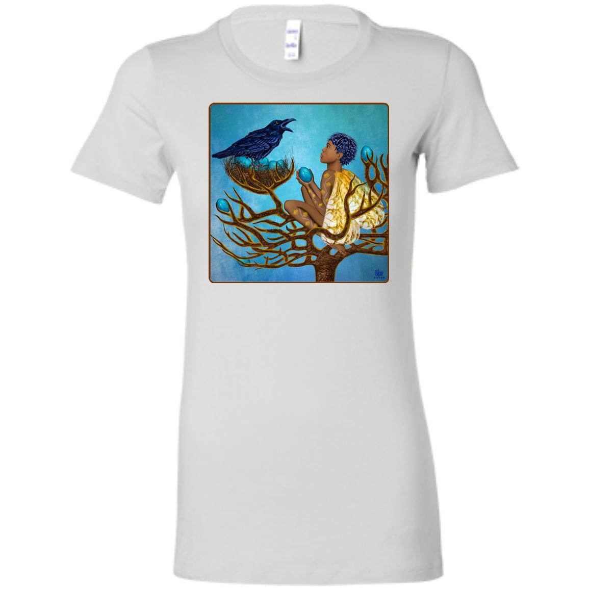 The blue raven's friend - Women's Fitted T-Shirt
