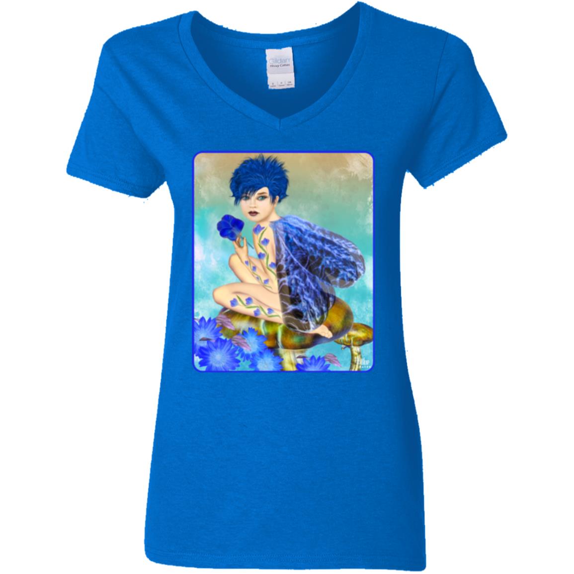 Blue Fairy 2 - Women's V-Neck T Shirt