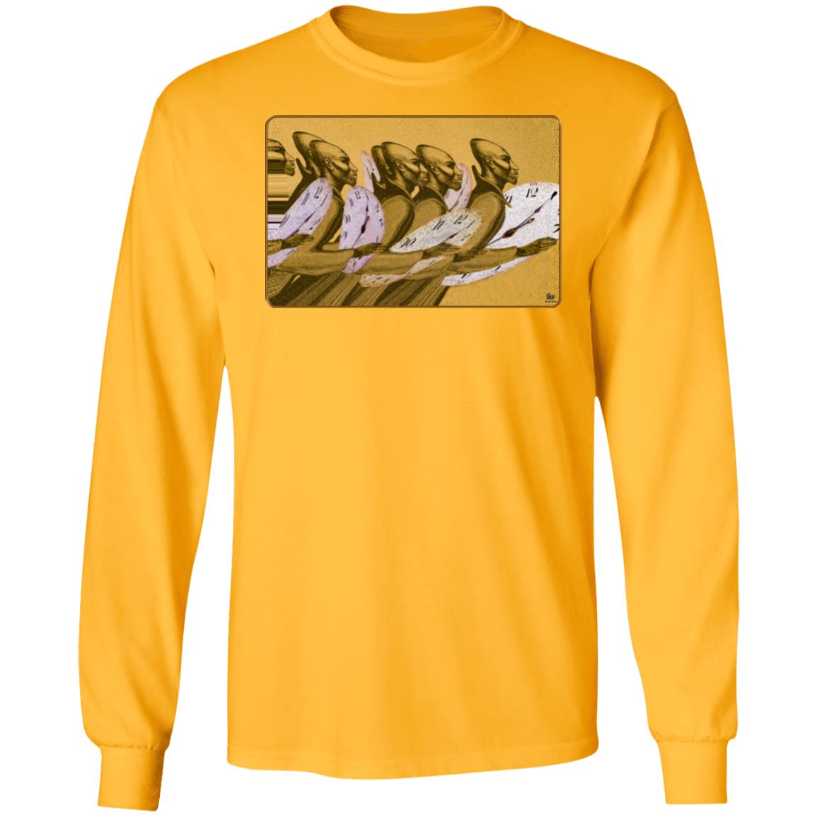 Time Marching On - Gold - Men's Long Sleeve T-Shirt