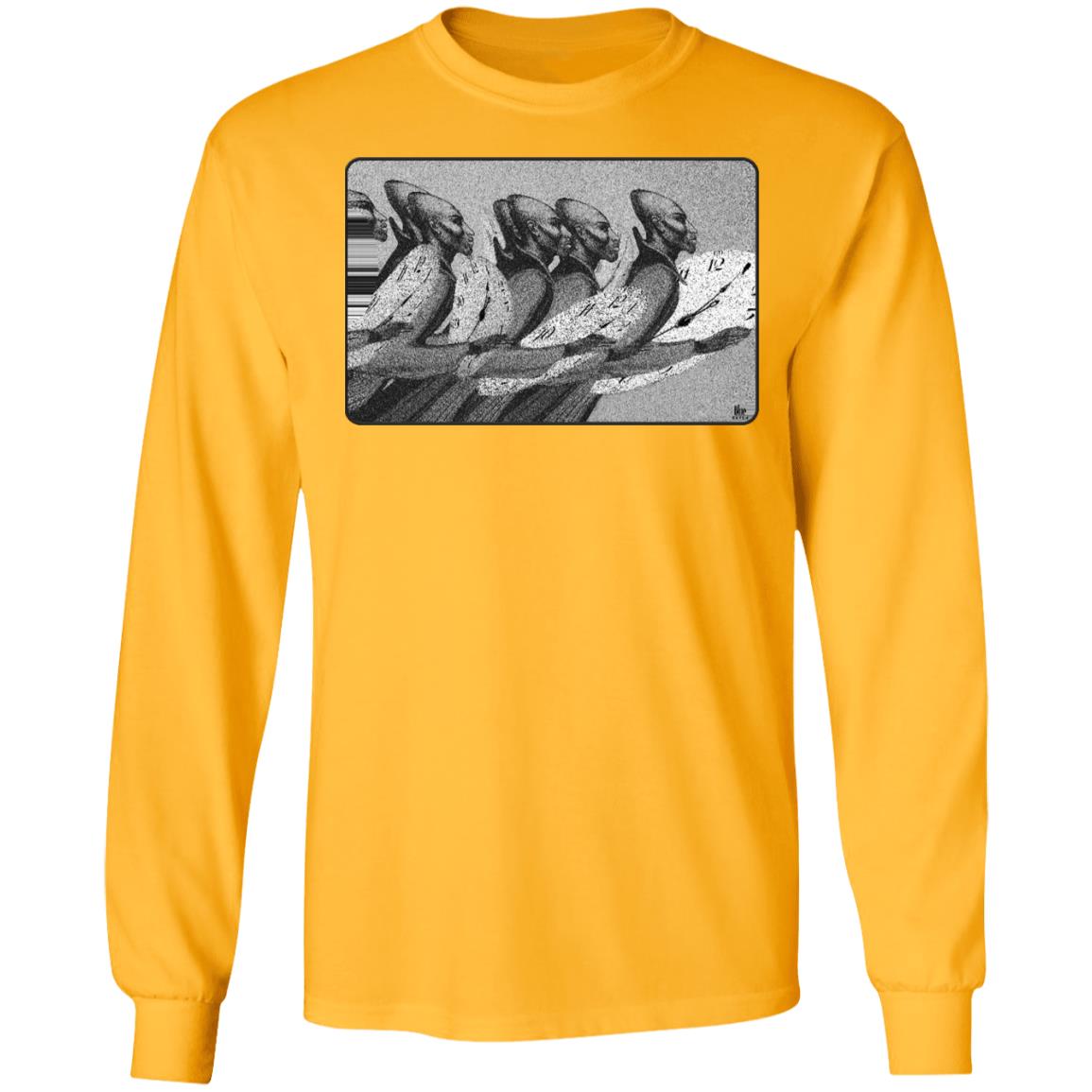 Time Marching On - B&W - Men's Long Sleeve T-Shirt