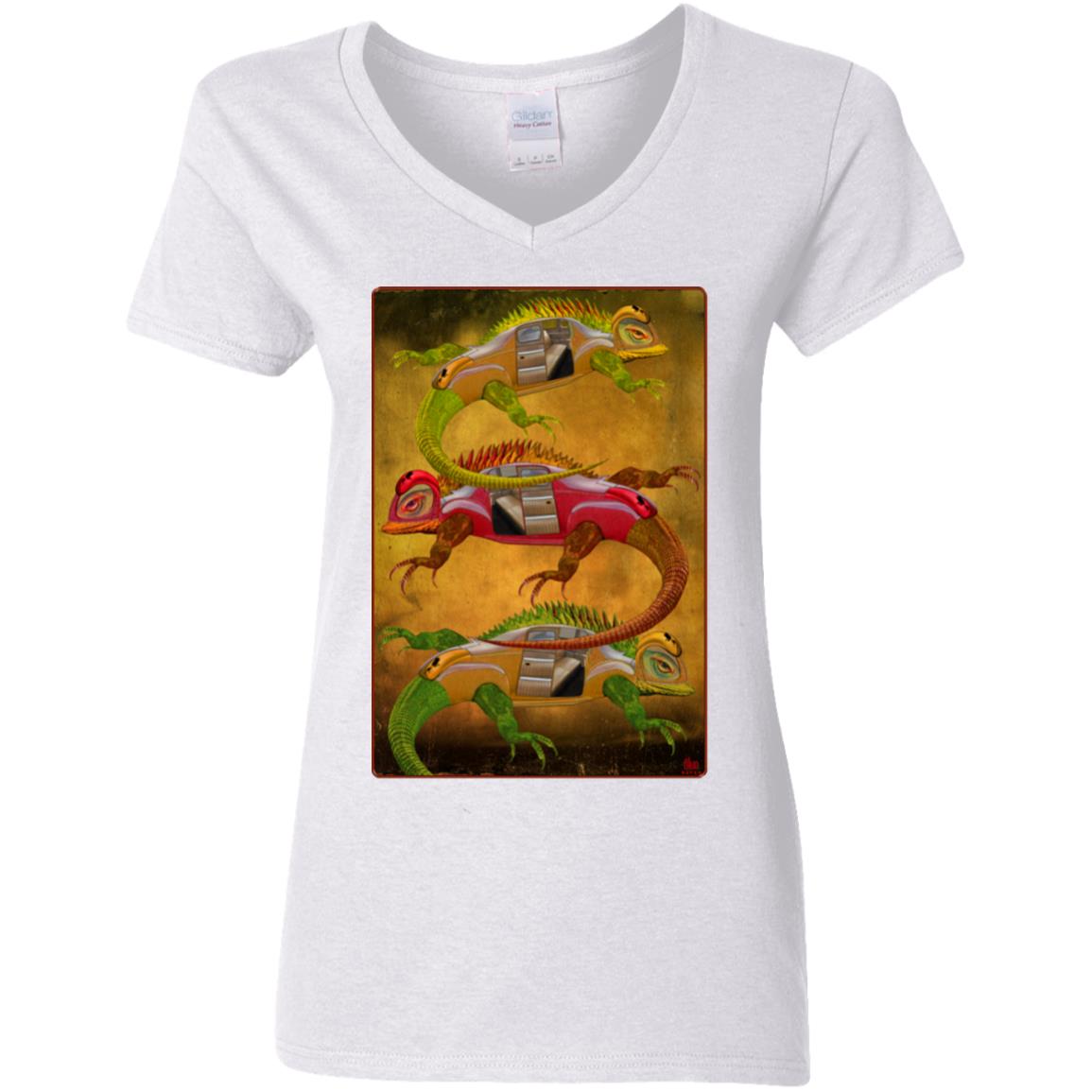 Uber Lizards - Women's V-Neck T Shirt
