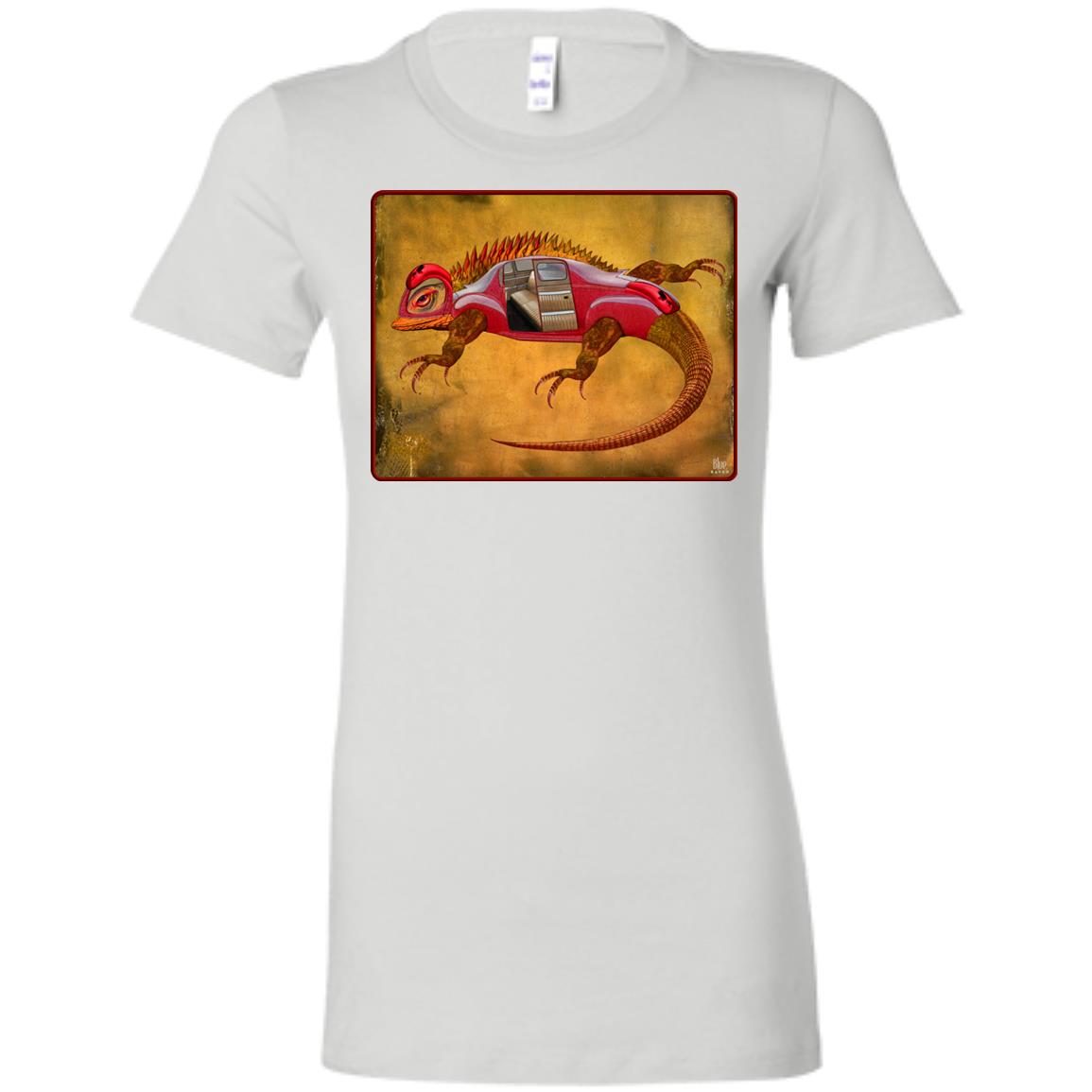 Uber Lizard - red - Women's Fitted T-Shirt