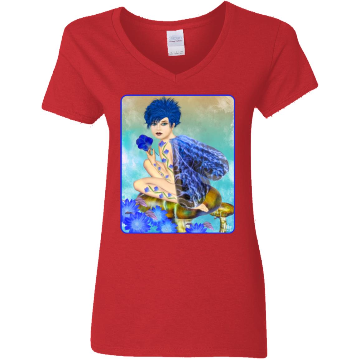 Blue Fairy 2 - Women's V-Neck T Shirt