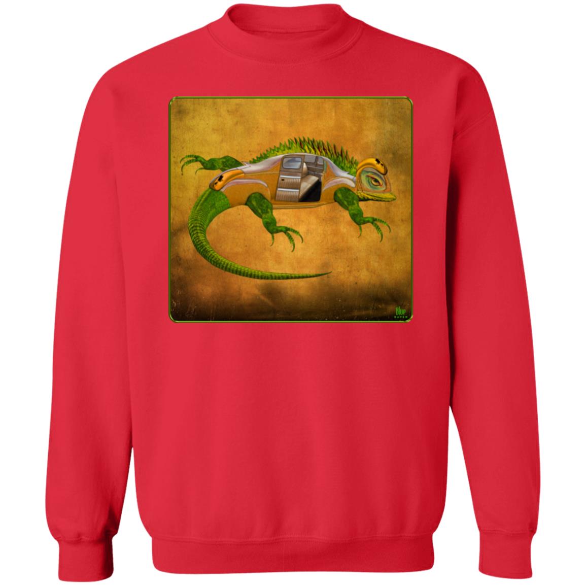 Uber Lizard - Green - Unisex Crew Neck Sweatshirt