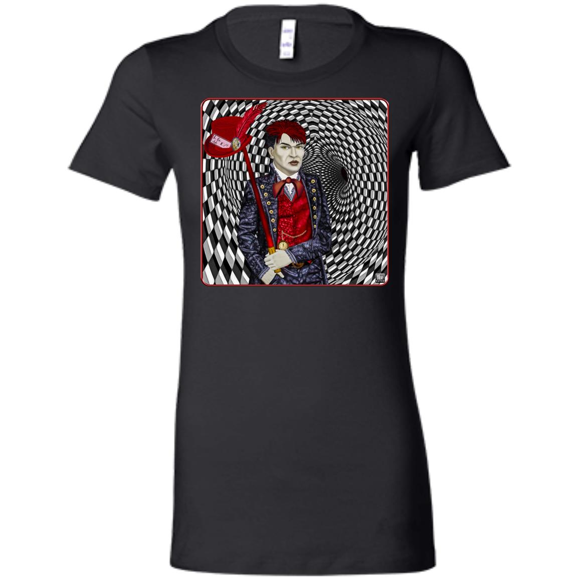 PORTRAIT OF A MAD HATTER - Women's Fitted T-Shirt