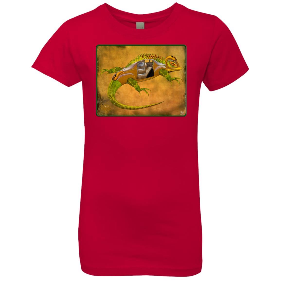 Uber Lizard - green - Girl's Premium Cotton T-Shirt