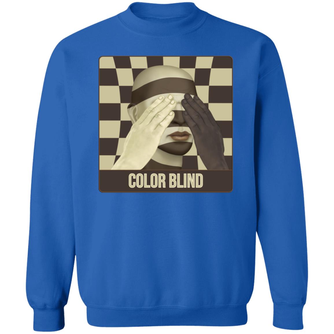 Color Blind - With Text - Unisex Crew Neck Sweatshirt
