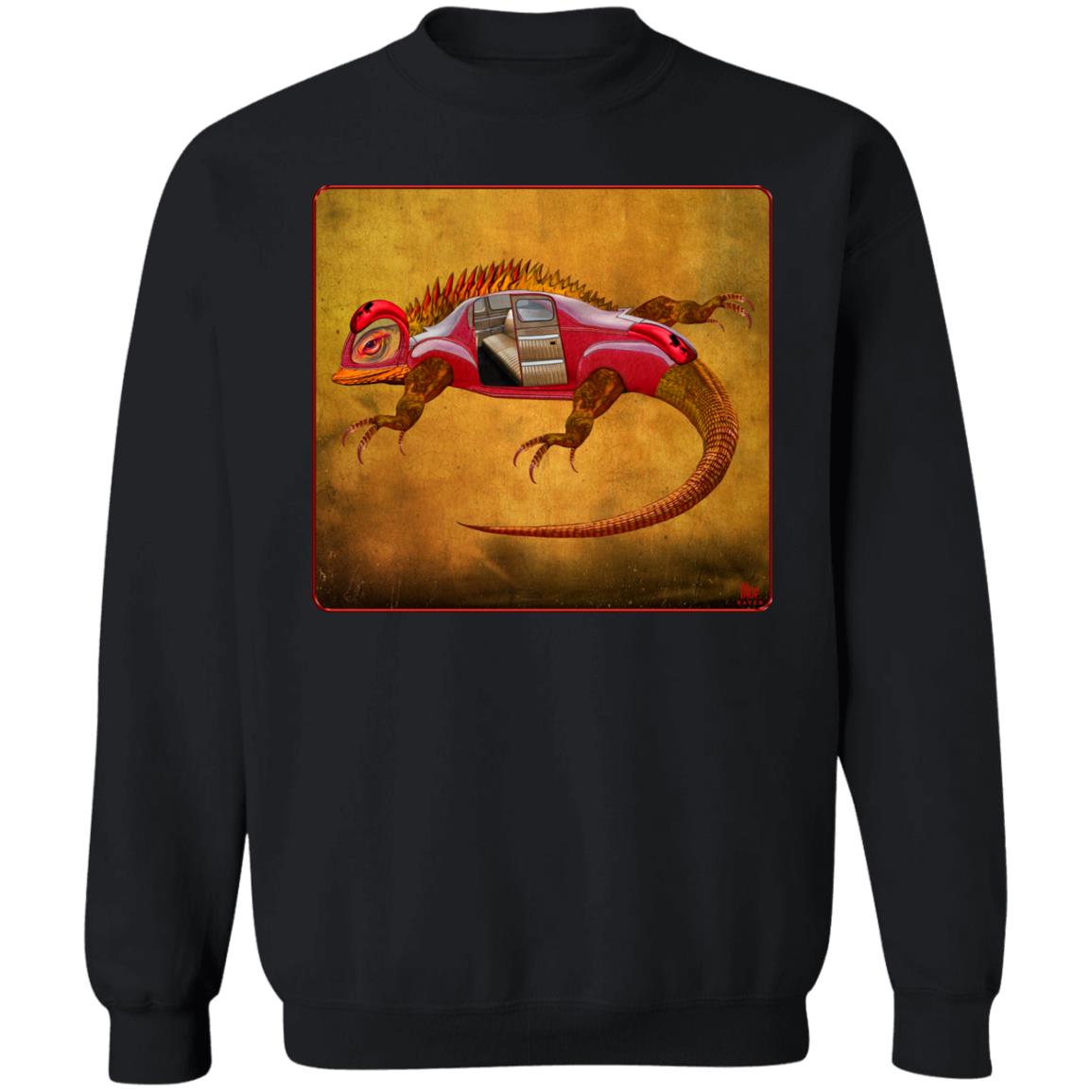 Uber Lizard - Red - Unisex Crew Neck Sweatshirt