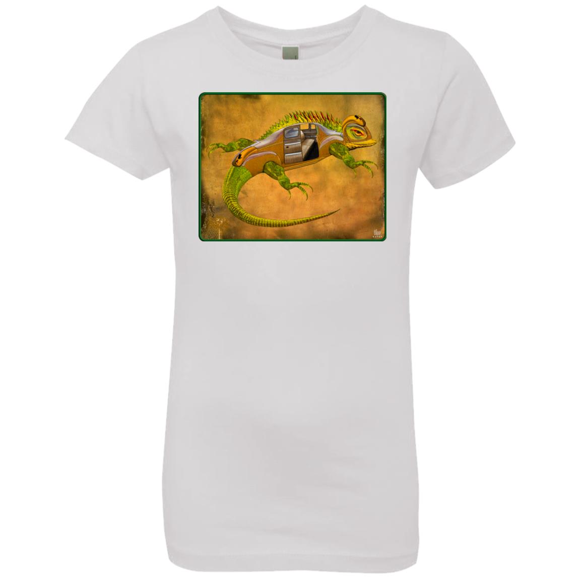 Uber Lizard - green - Girl's Premium Cotton T-Shirt