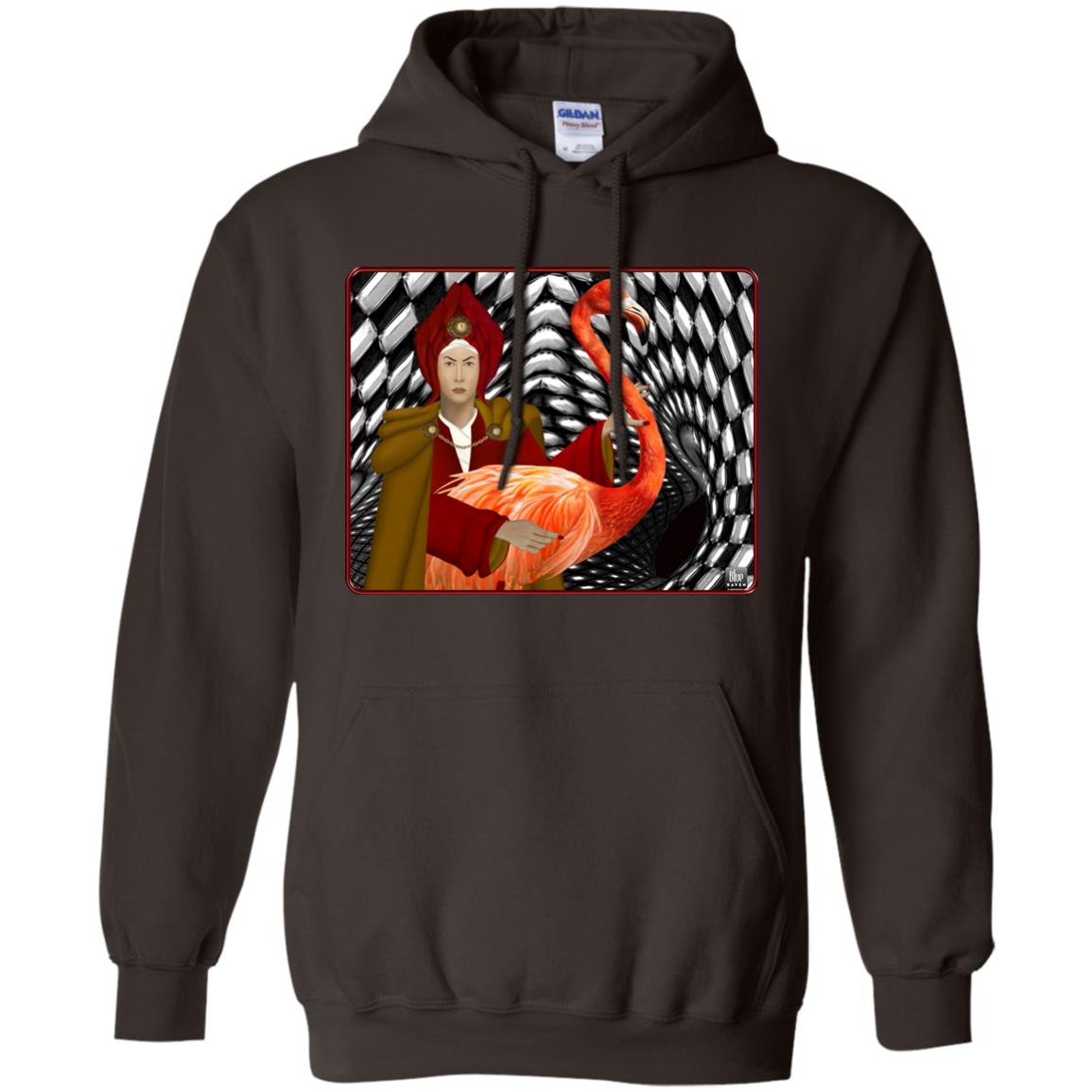 the red queen with the flamingo - Adult Hoodie