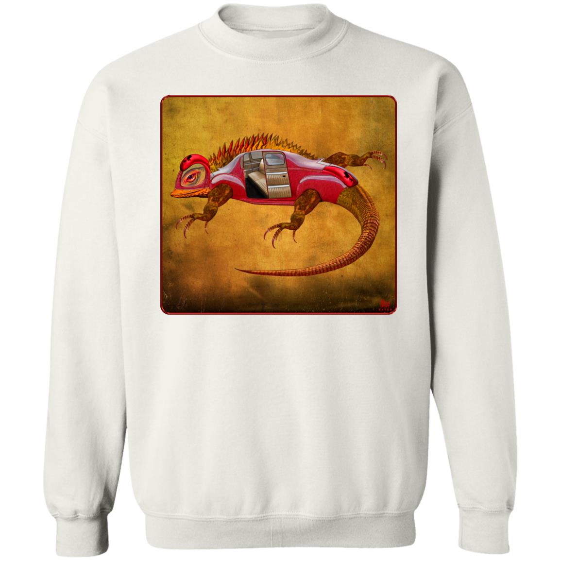 Uber Lizard - Red - Unisex Crew Neck Sweatshirt