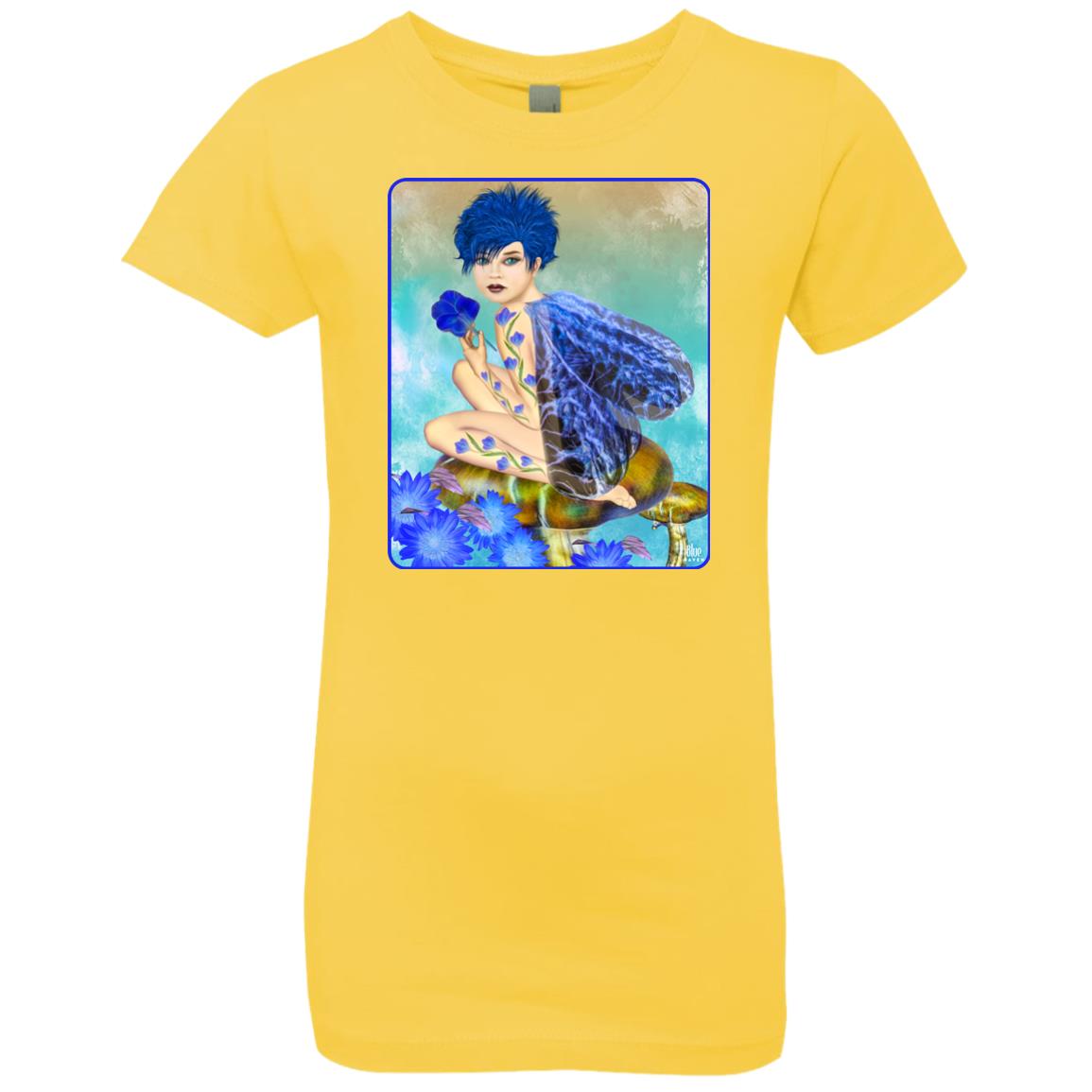 Blue Fairy 2 - Girl's Premium Cotton T-Shirt