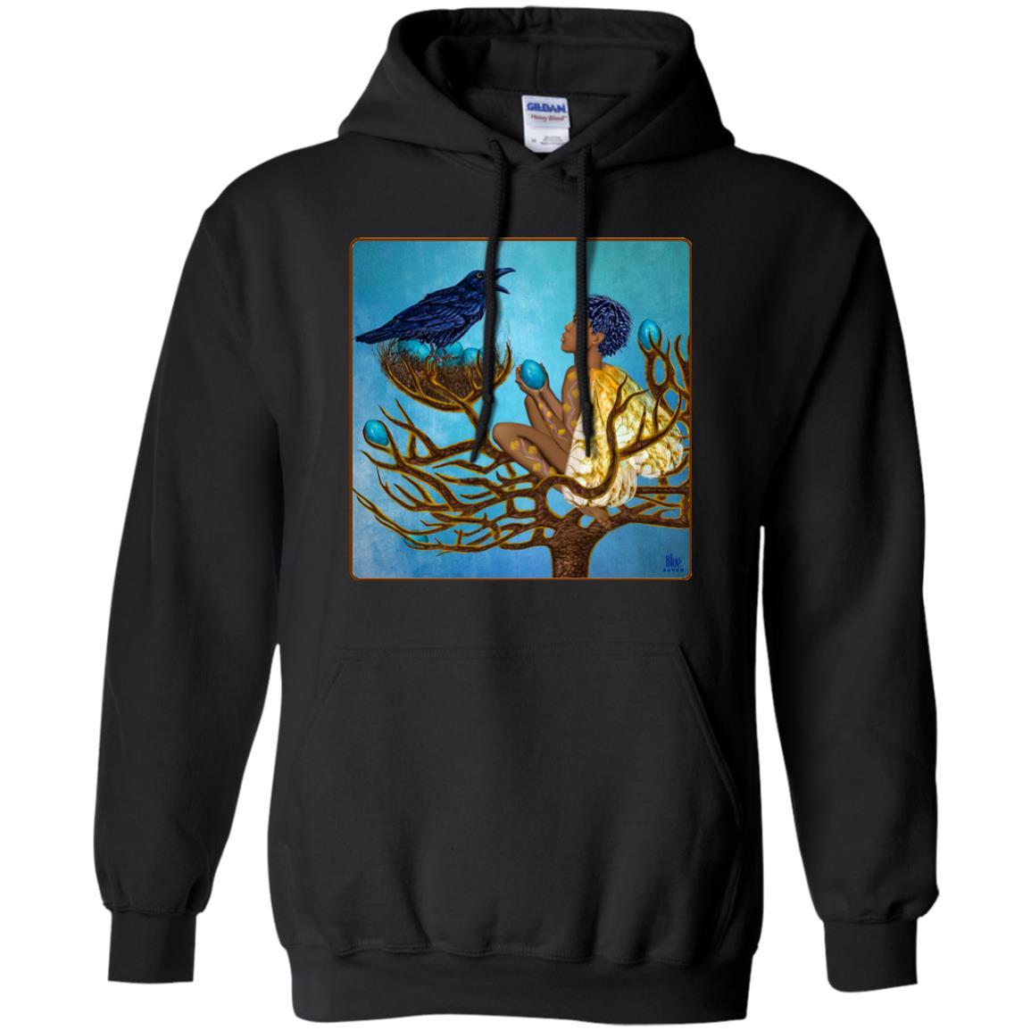 The blue raven's friend - Adult Hoodie