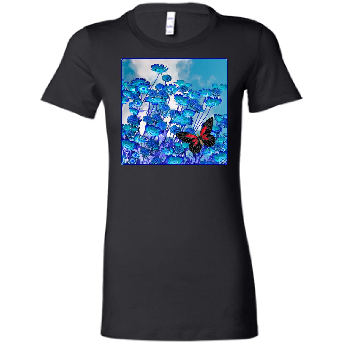 Blue Daisies - Women's Fitted T-Shirt