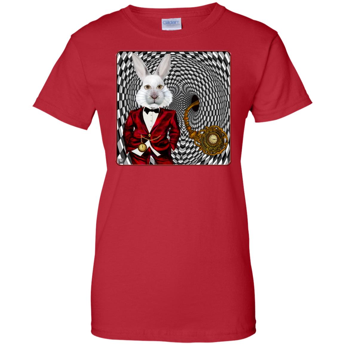 portrait of the white rabbit - Women's Relaxed Fit T-Shirt