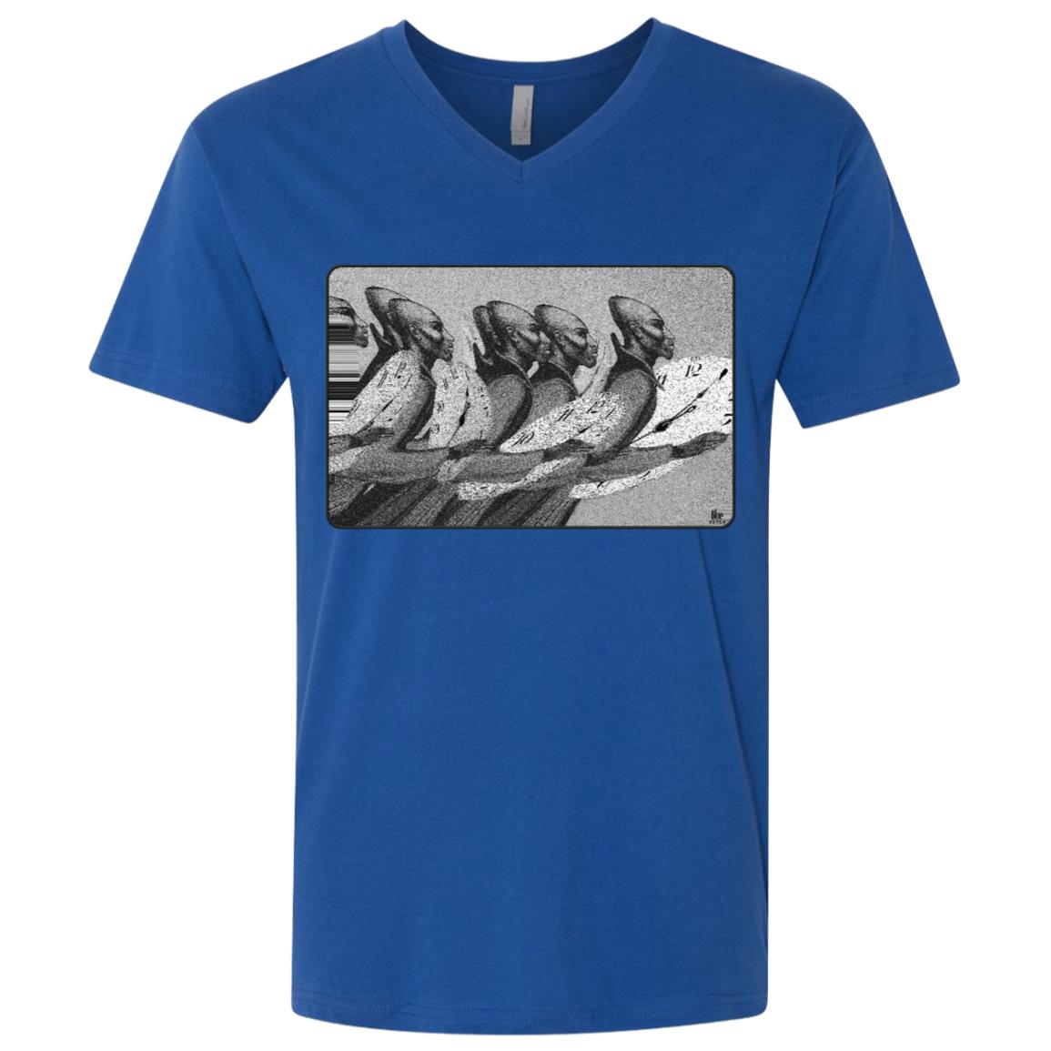 Time Marching On - Men's Premium V-Neck T-Shirt