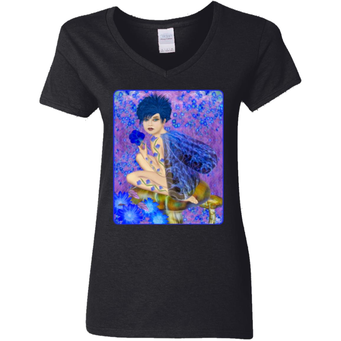 Blue Fairy - Women's V-Neck T Shirt