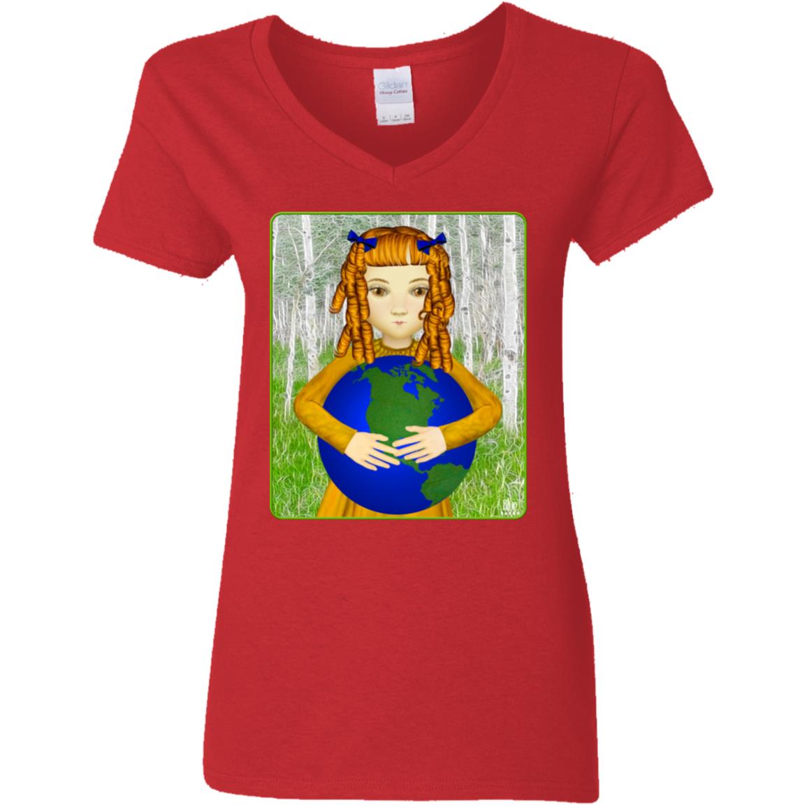 Save My World - Women's V-Neck T Shirt