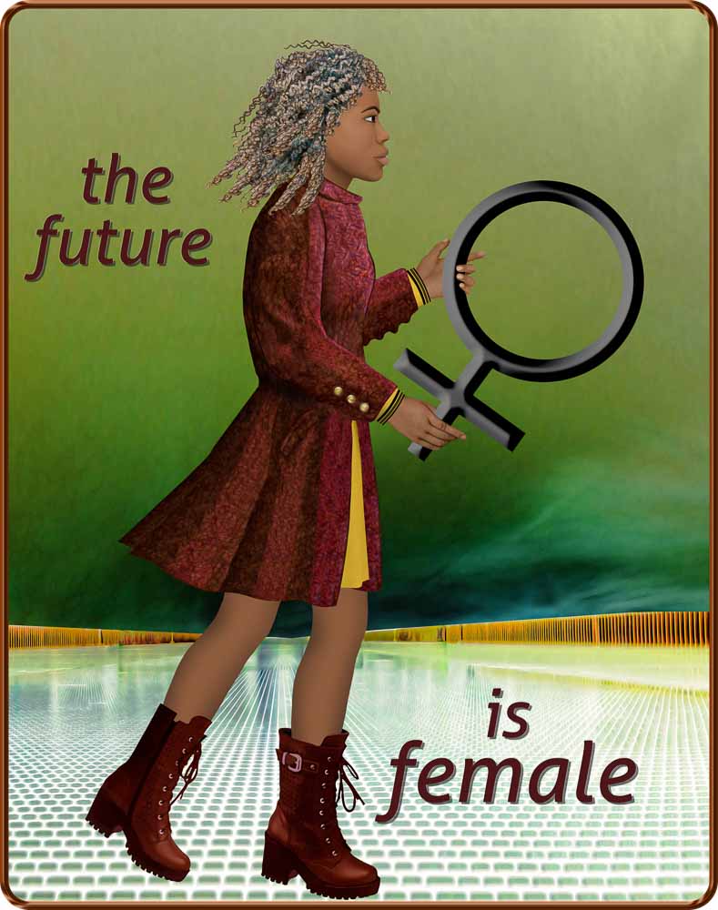 Future Is Female- Women's V-Neck T Shirt