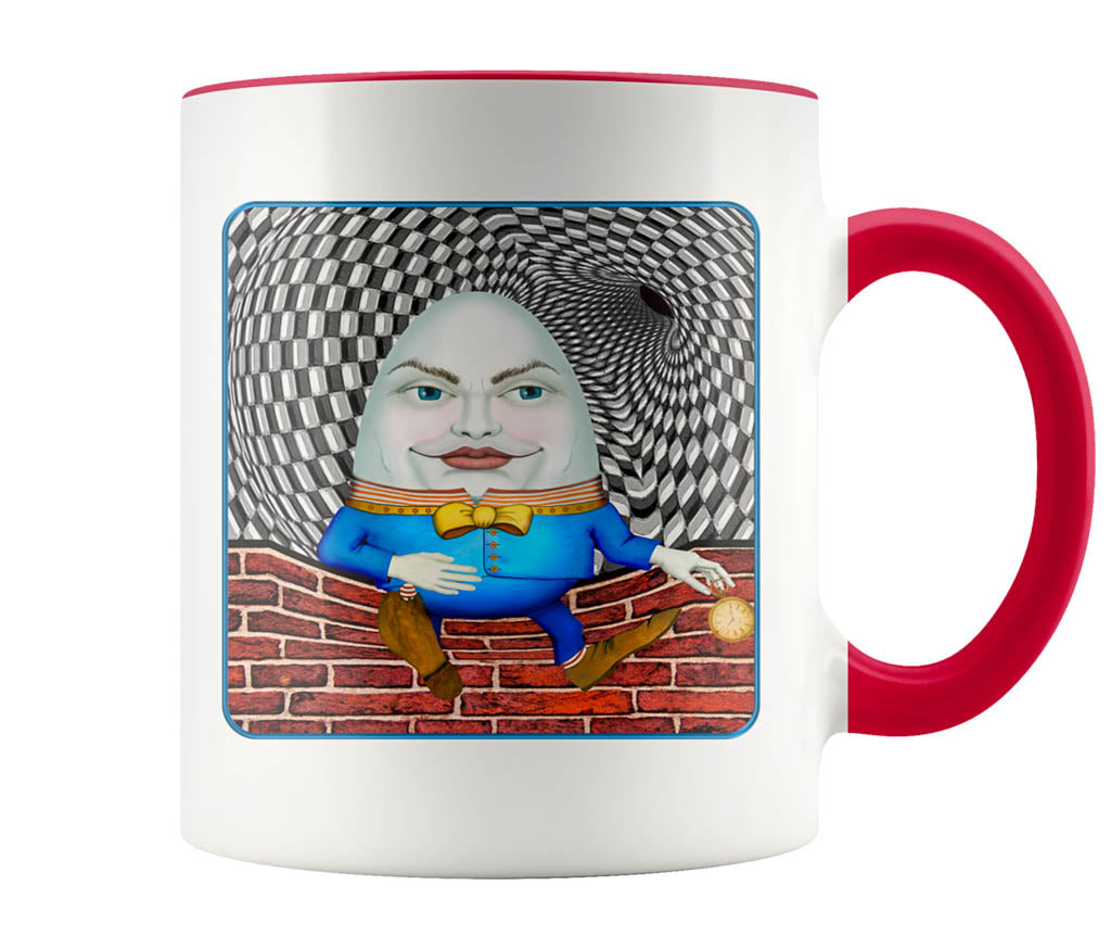 Portrait Of Humpty Dumpty - 11 oz color accent mug