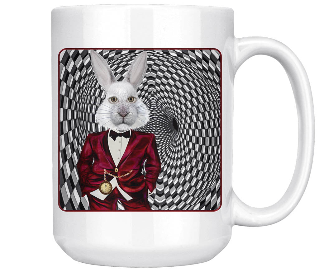 Portrait Of The White Rabbit - 15 oz mug
