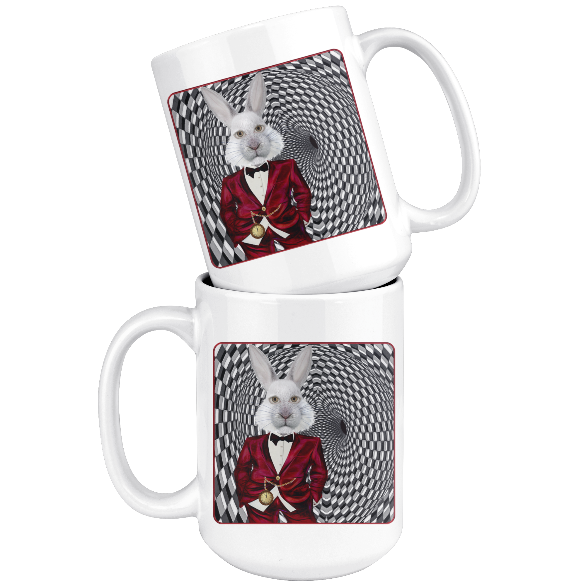 Portrait Of The White Rabbit - 15 oz mug